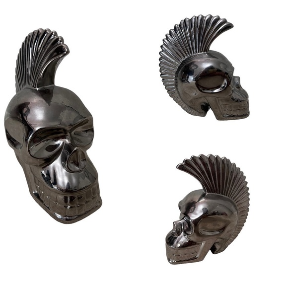 Metal Punk Mohawk Skull Head - Picture 1 of 12